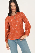 Blusa manga larga abertura lagrima BLU07134LIOLACLA
