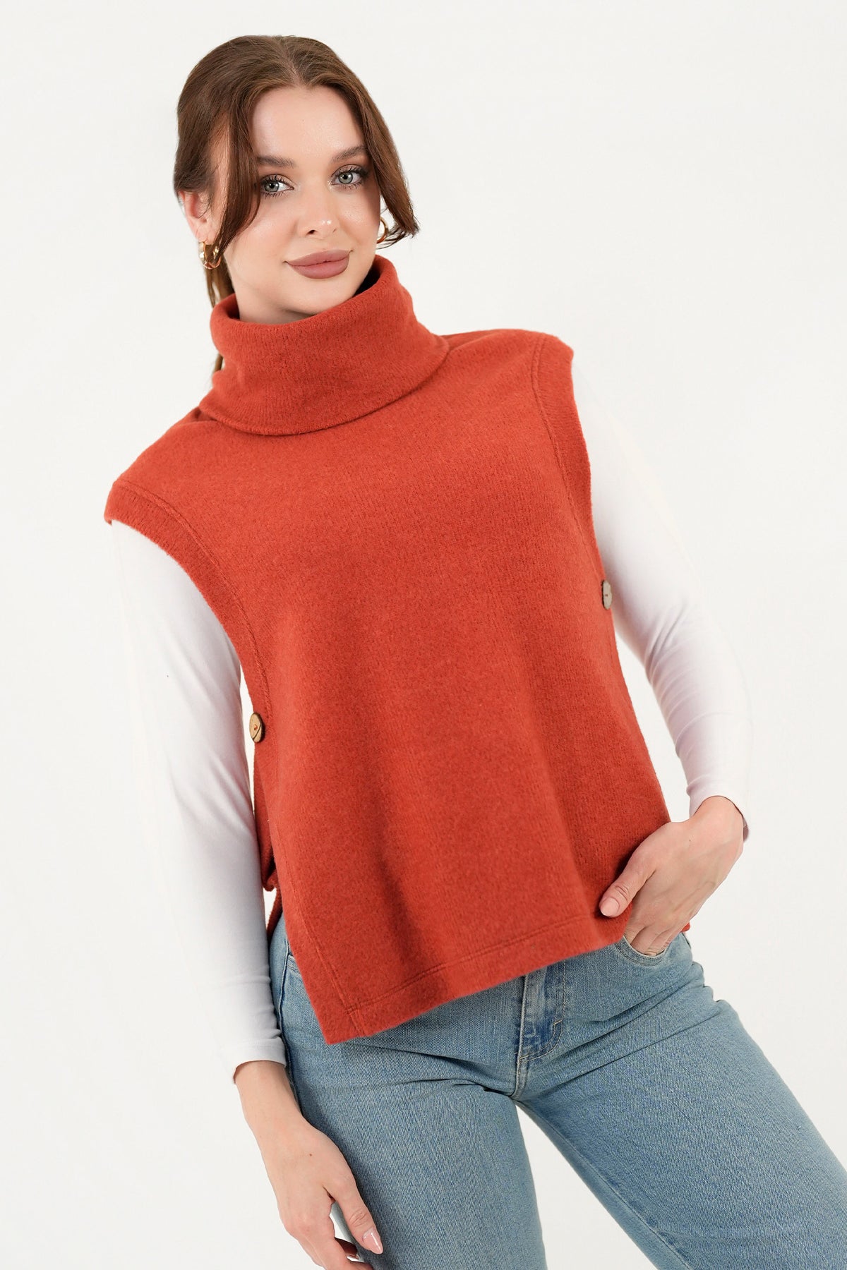 Chaleco cuello alto CHL07076CHPLACSM