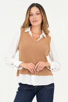 Blusa/Chaleco cuello en V BLU07026CHPCAMXL