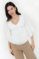 Polo Forrado con Drapeado y Manga Campana POL08053LYSHUEME