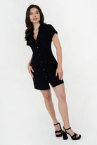 Vestido Corto Camisero Cannes VTD08063RACNEGSM