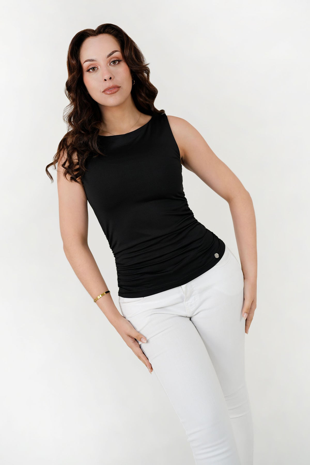 Polo Licra Spandex Escote Ojal POL08025LYSNEGLA