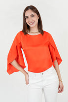 Blusa Seda Satín Manga Tulipán BLU08126SSTTMTLA