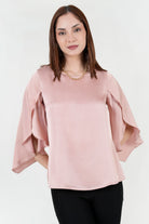 Blusa Seda Satín Manga Tulipán BLU08126SSTPRSME