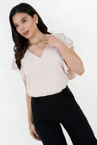 Blusa Seda Pocka Escote V BLU08076SPANUDSM