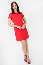 Vestido Rayón Escote Ojal con Tapitas VTD08132CDJROJXL