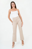 Pantalón Corte Recto Tela Loma con Pretina Anatómica PAN09033LMABEIME