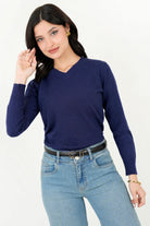 Chompa Cuello V Hilo Viscosa CHO09146HVZAZLSM