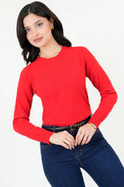 Chompa Cuello Redondo Hilo Viscosa CHO09147HVZROJSM