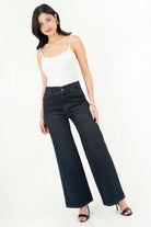 Pantalón Palazo Denim con Bolsillos Laterales PAN09070DENAZL28