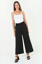Pantalón Palazo con Pretina Elasticada y Presillas PAN09095CTJNEGXL