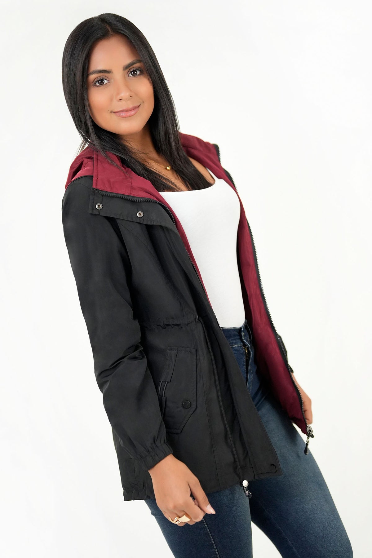 Casaca Reversible Impermeable con Capucha CSC09162IMPNVNSM