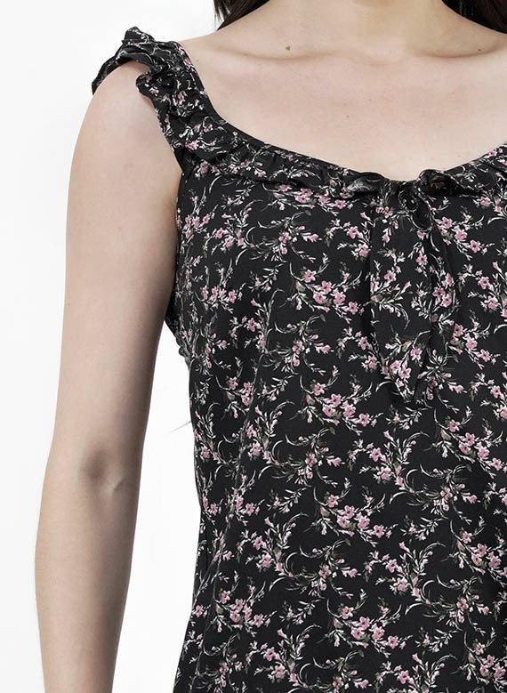 Top Cuello Fruncido Bobos Floral