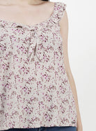 Top Cuello Fruncido Bobos Floral