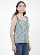 Top Cuello Fruncido Bobos Floral