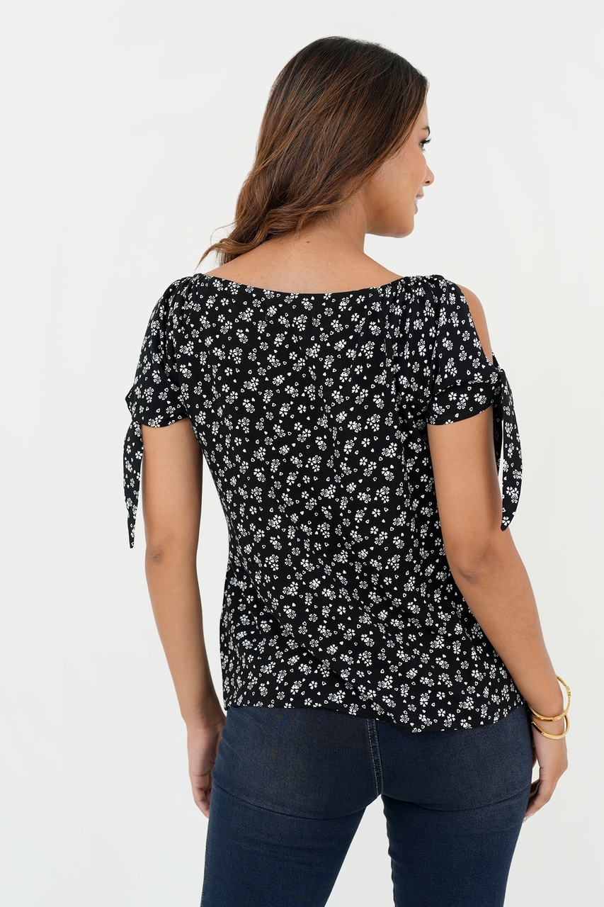 Blusa Manga Corta Tela Chalís Rígida