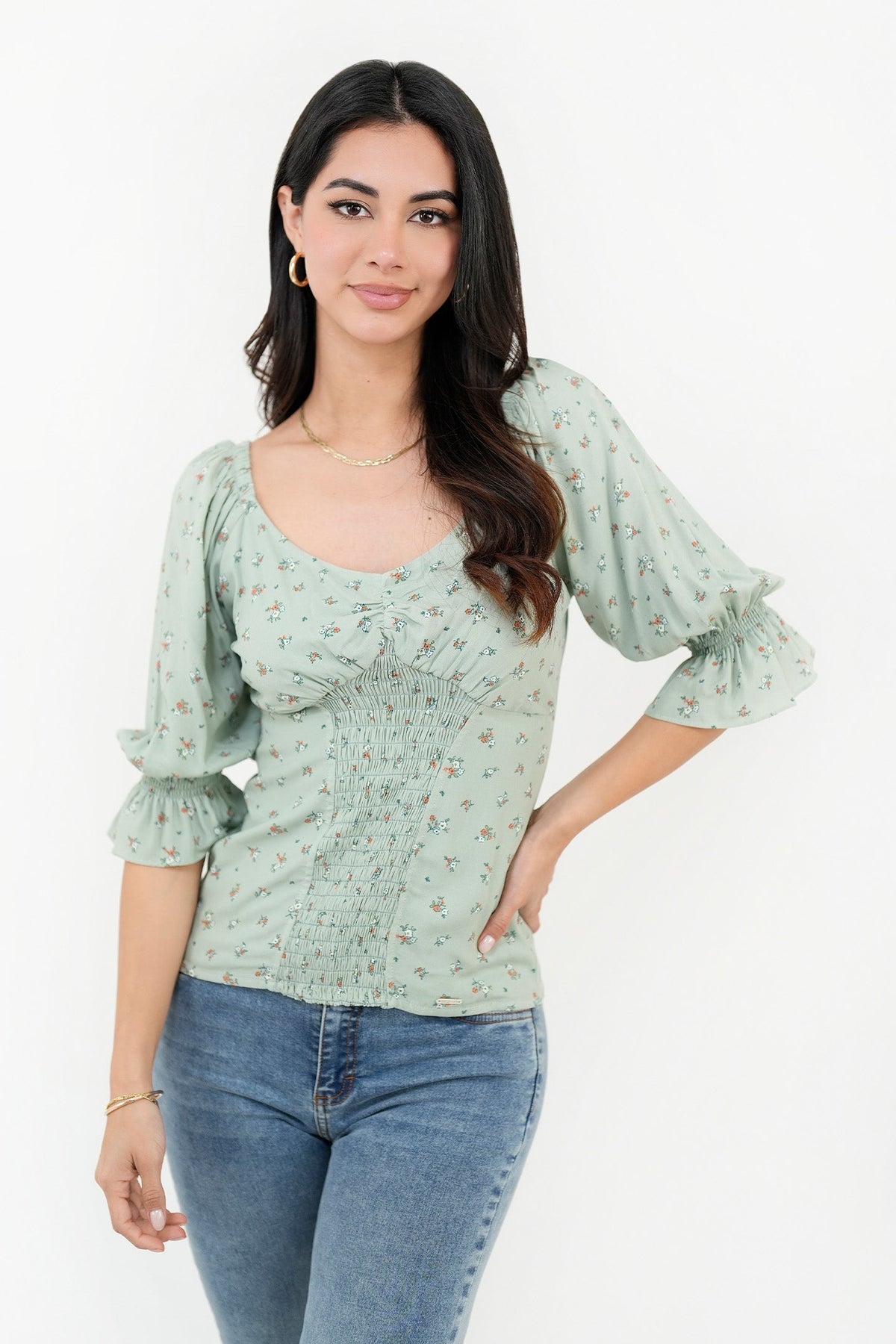 Blusa Manga 3/4 Centro Copa Recogido BLU06003CHEVMTSM