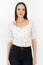 Blusa Manga 3/4 Cierre En Espalda BLU06034CHEHUESM