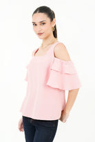 Blusa Manga 3/4 Off Shoulder Escote Bote Holgado BLU06011GVAPRSME