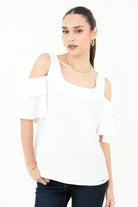Blusa Manga 3/4 Off Shoulder Escote Bote Holgado BLU06011GVAHUELA
