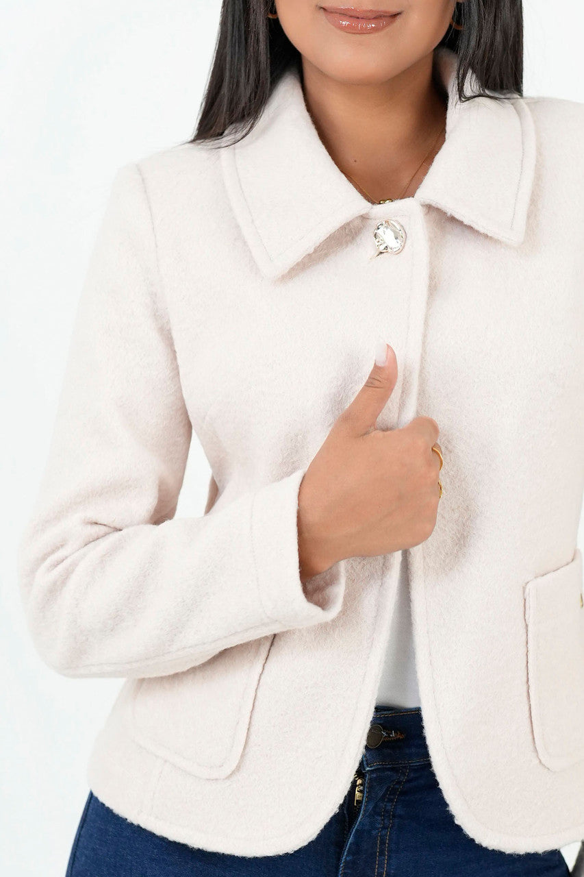 Chaqueta Corta Paño Carnero con Cuello Sport
