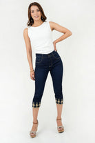 Pantalón Pescador Denim Bordado
