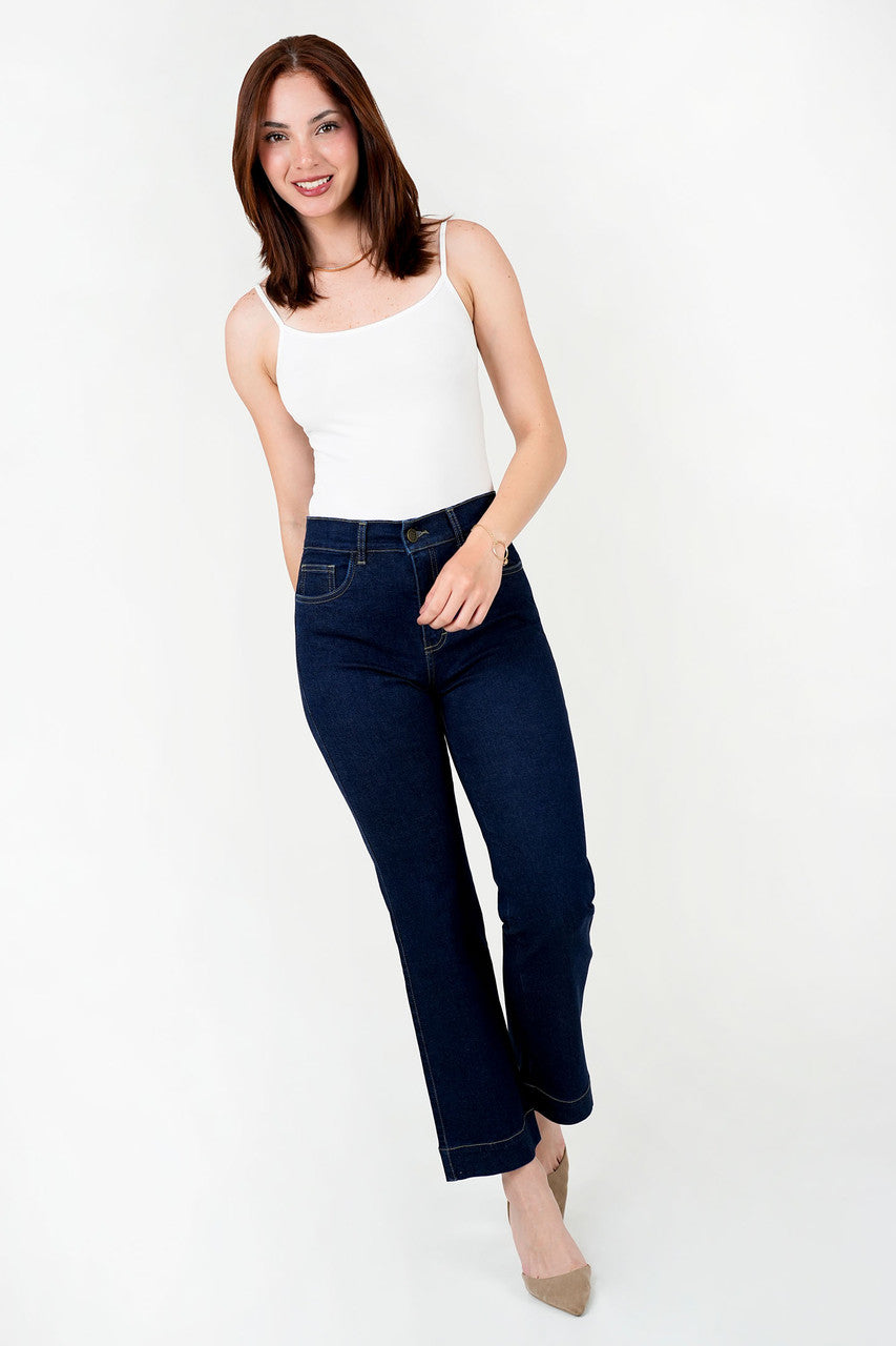 Pantalón Recto Denim Clásico