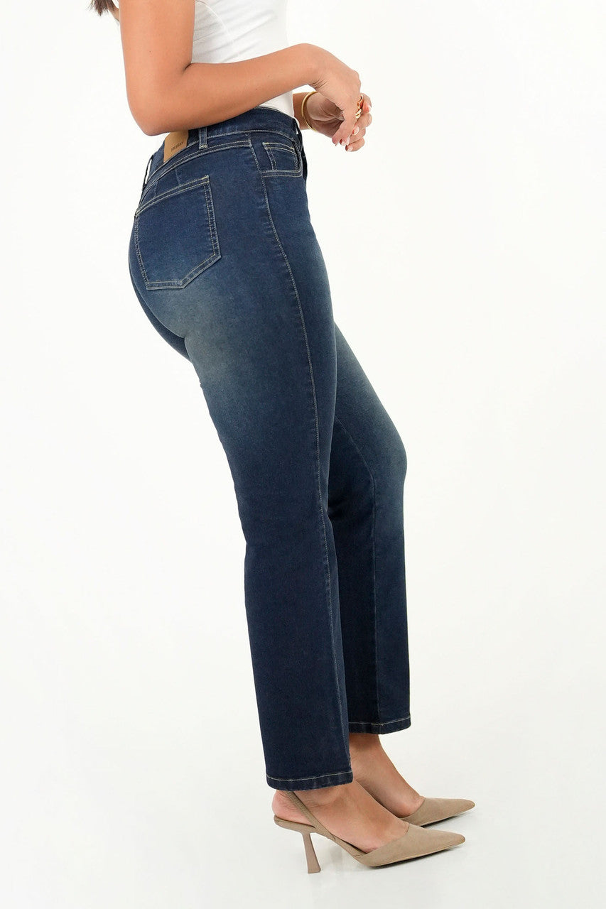 Pantalón Recto Clásico Denim