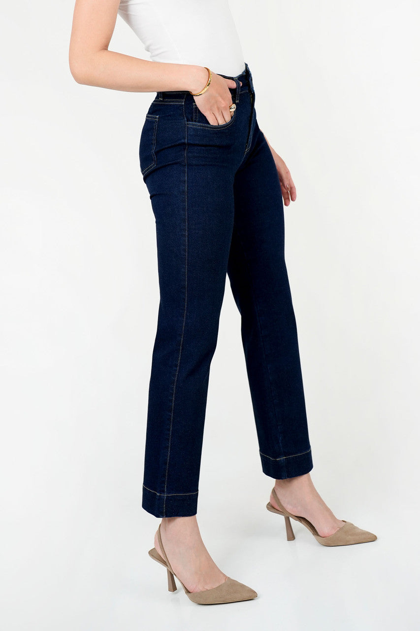 Pantalón Recto Denim Clásico