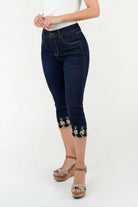 Pantalón Pescador Denim Bordado