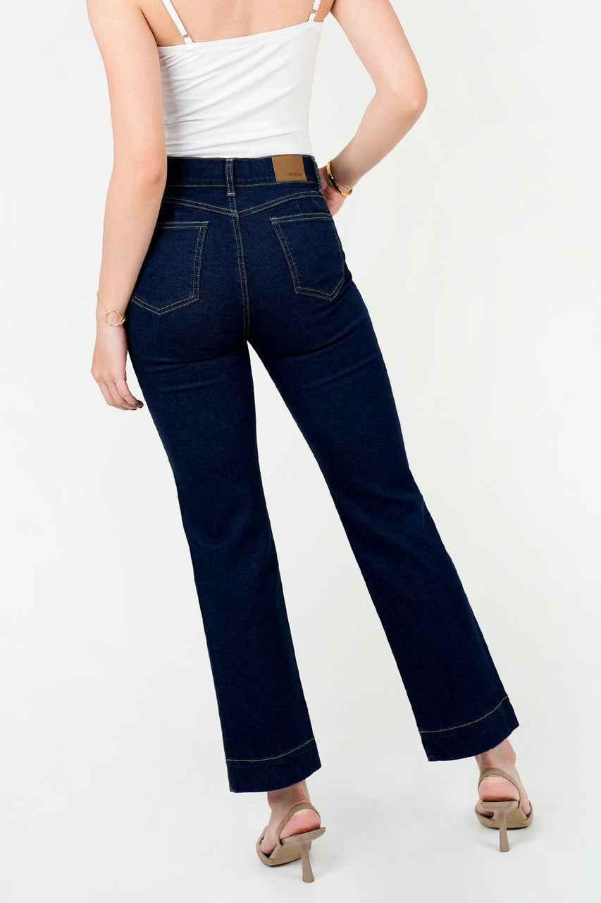 Pantalón Recto Denim Clásico