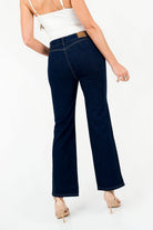 Pantalón Recto Denim con Vivo Lateral