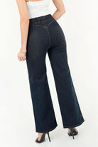 Pantalón Palazo Denim con Bolsillos Laterales