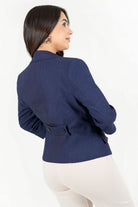 Chaqueta corta forrada en Stone Milenio con solapa y manga 3/4