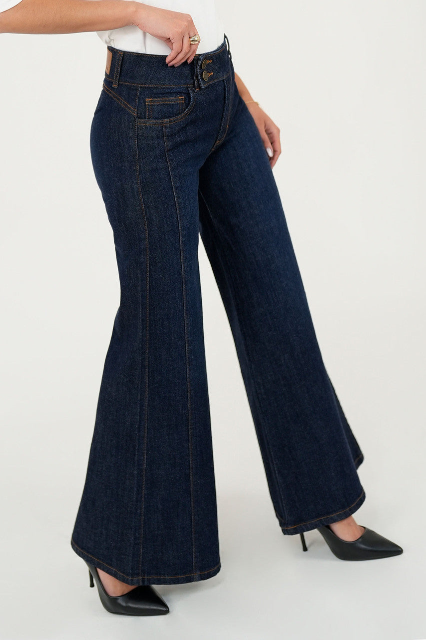 Pantalón Denim Palazo