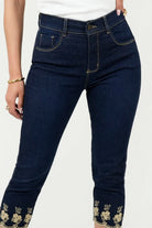 Pantalón Pescador Denim Bordado