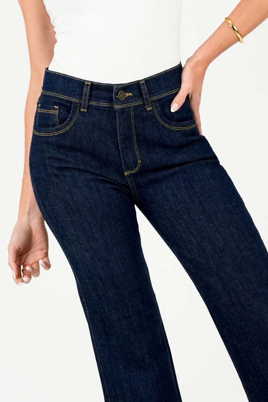 Pantalón Clásico Recto Denim