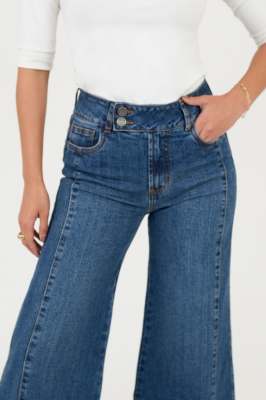 Pantalón Denim Palazo