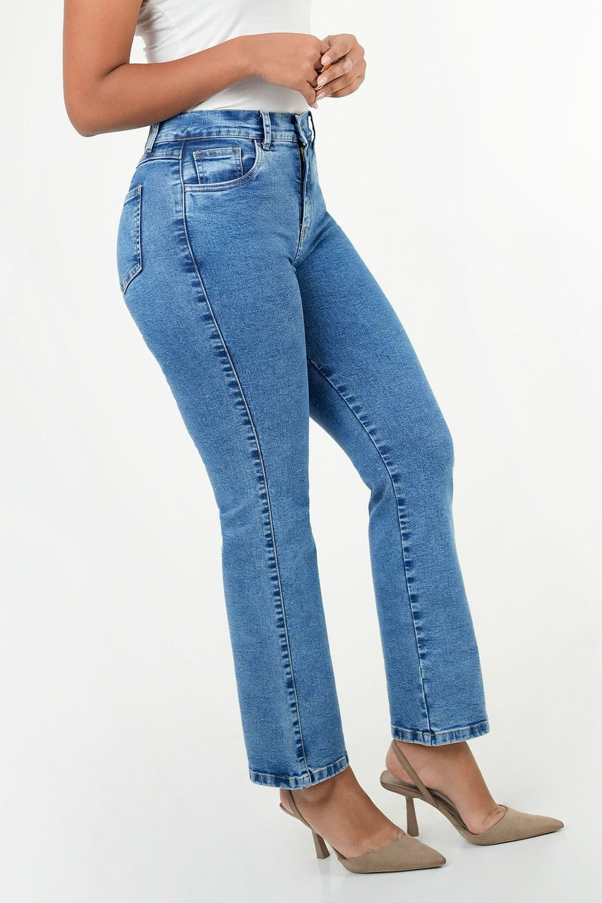 Pantalón Recto Clásico Denim