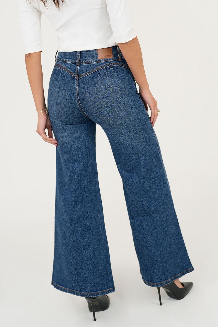 Pantalón Denim Palazo