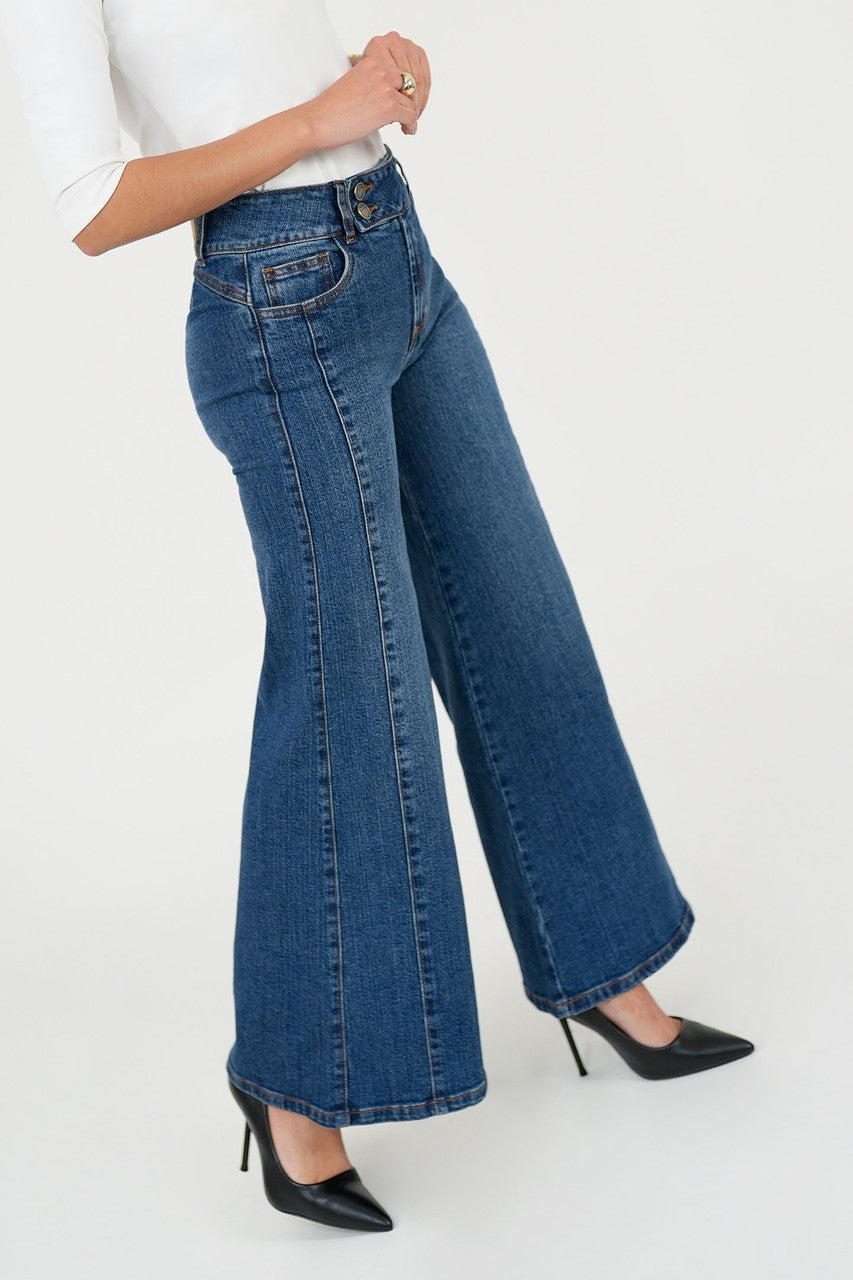 Pantalón Denim Palazo