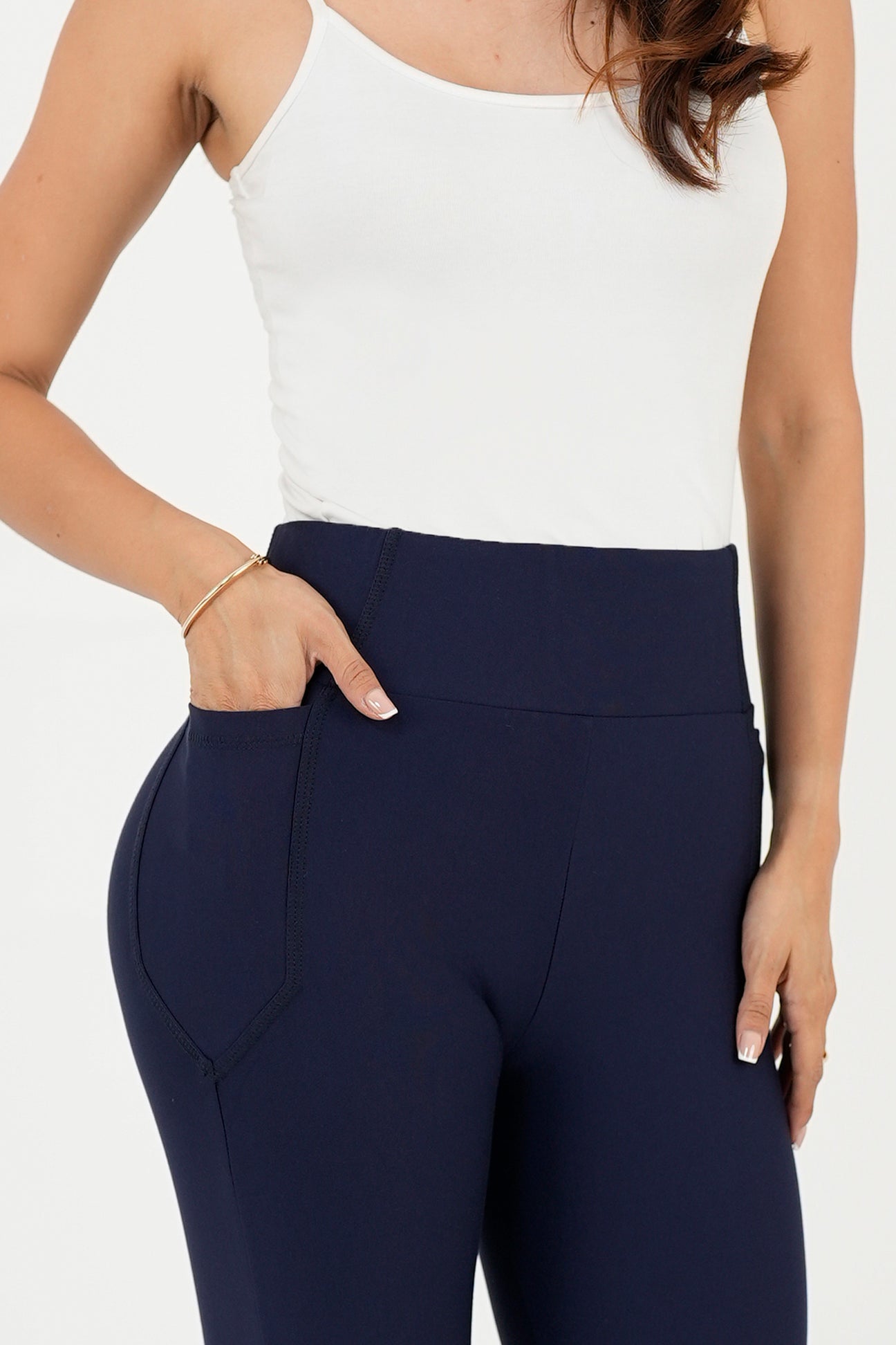 Leggings Bolsillo Lateral Pretina Ancha