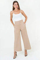 Pantalón Palazo con Pretina Cruzada
