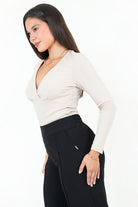 Polo Manga Larga con Corte Corset