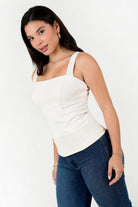 Top Licra Spandex Tira Ancha Escote Cuadrado Corset