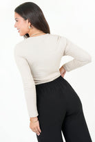 Polo Manga Larga con Corte Corset
