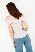 Blusa Gasa Hindú con Ruffle