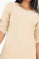 Vestido corto en Verona con escote ojal y manga 5/8