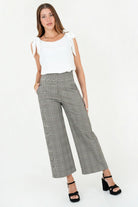 Pantalón Palazo Stone Pretina Elasticada con Bolsillos