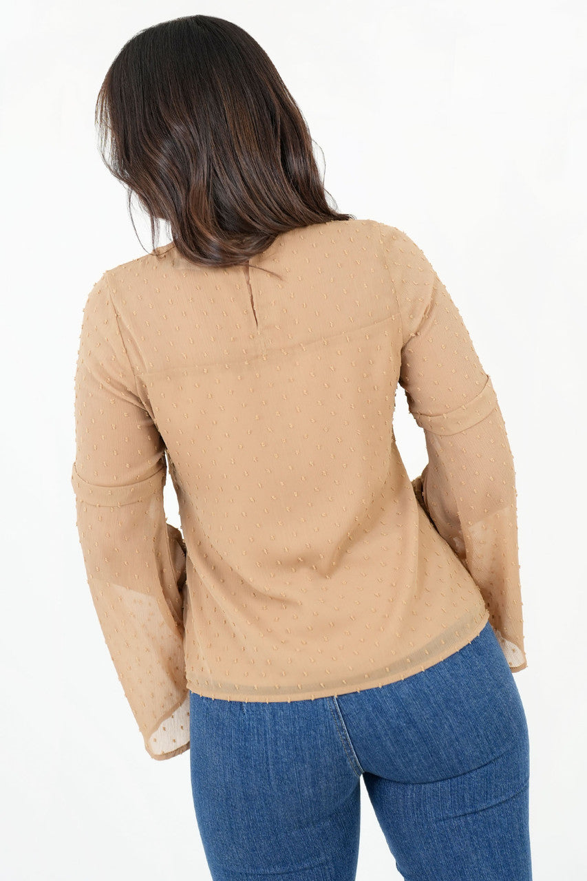 Blusa Manga 3/4 con Manga Abuchonada